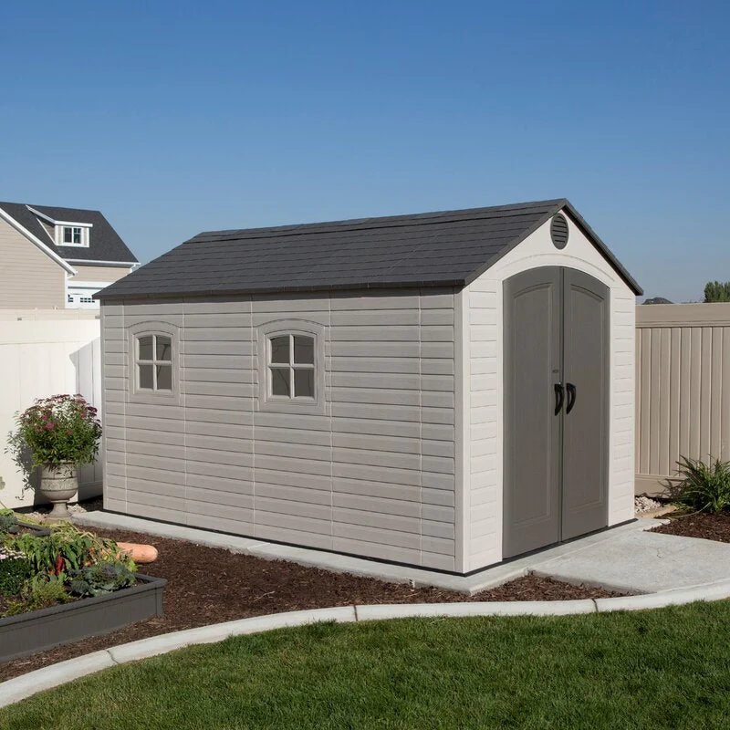 8 ft. W x 12.5 ft. D Plastic Storage Shed - Image 25