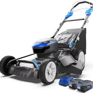 Lawn Mower 40V Brushless 18" Cordless, 5 Cutting Height Adjustments Electric Lawn Mower, Quickly Folding Within 5's, 4.0AH Battery and Super Charger Included.