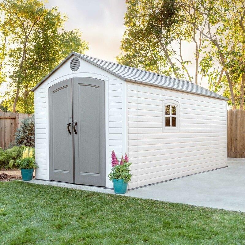 8 ft. W x 15 ft. D Plastic Storage Shed - Image 3