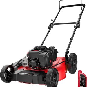 21" 2-in-1 Push Lawn Mower, 125cc Engine, Adjustable Cutting Height, Lightweight, Easy Assembly