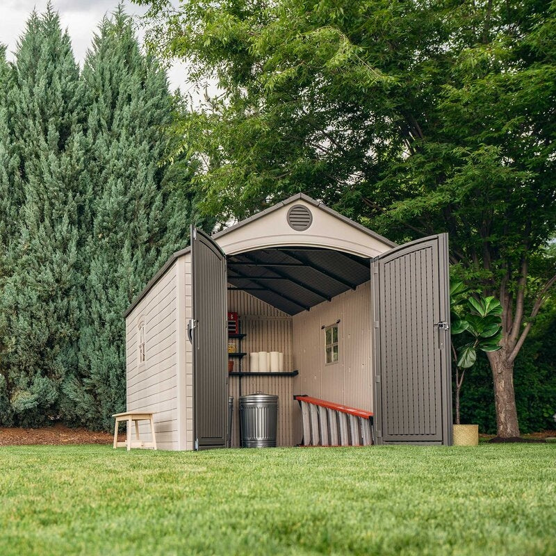 8 ft. W x 12.5 ft. D Plastic Storage Shed - Image 5