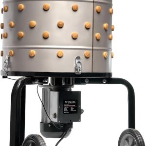 750W Chicken Plucker Poultry De-Feather Remover with 92 Soft Fingers Feather Plucking Machine 20" Drum Stainless Steel