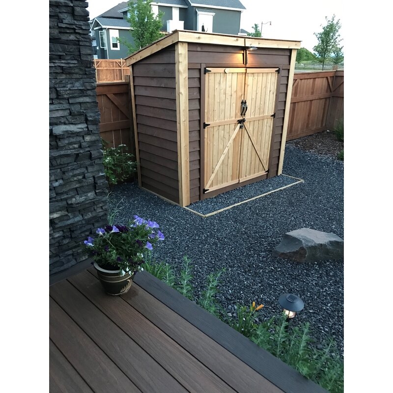 SpaceSaver 8 ft. W x 4 ft. D Solid Wood Lean-To Tool Shed - Image 6