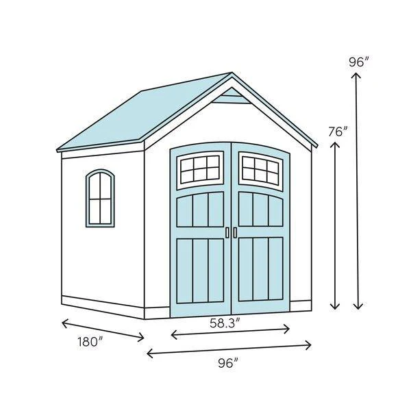 8 ft. W x 15 ft. D Plastic Storage Shed - Image 23