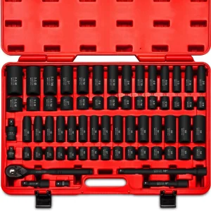 1/2" Drive Master Impact Socket Set, 65 Piece