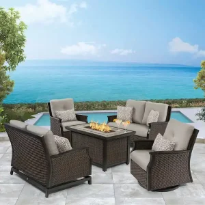 Agio 5-piece Fire Outdoor Seating Set - Bed Bath & Beyond