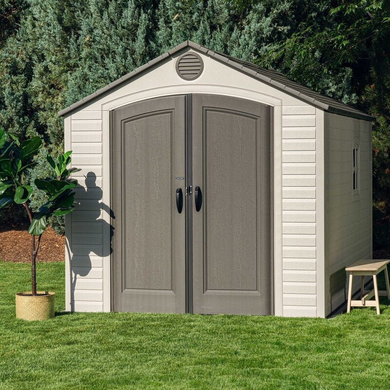 8 ft. W x 12.5 ft. D Plastic Storage Shed - Image 28